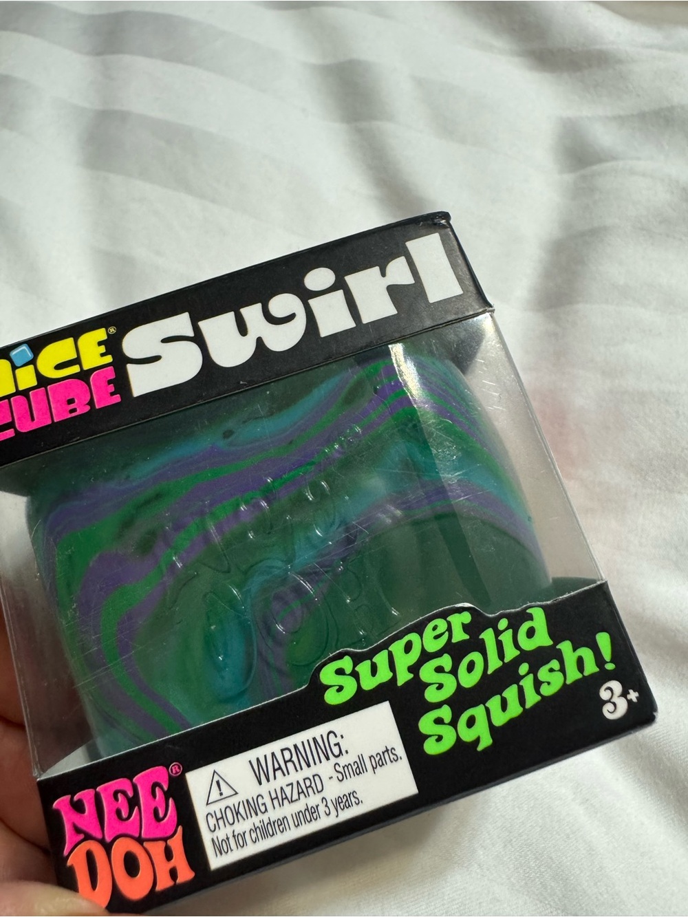 NeeDoh Swirl Super Solid Squish! - Green and Purple